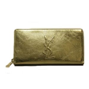 SOLD - YSL Saint Laurent Gold De Jour Wallet